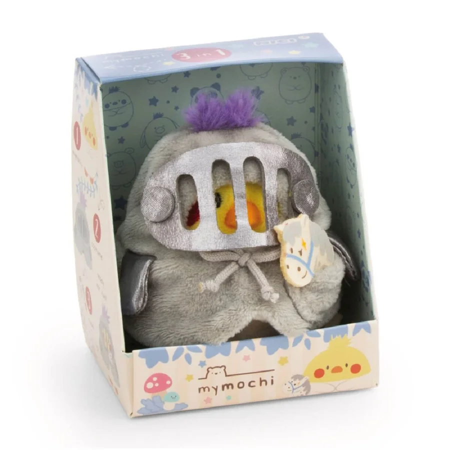 MyMochi Nici Geschenkbox, Nymphensittich Chipsy Pferd/Ritter Kleidung – 8 cm