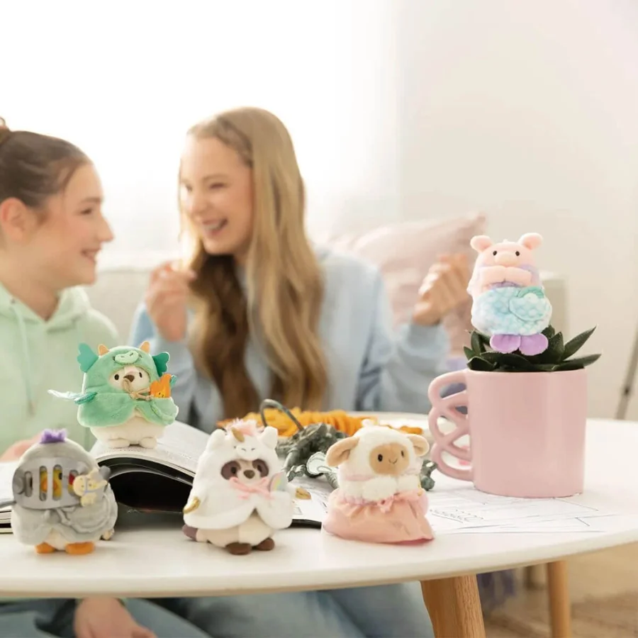 MyMochi Geschenkbox, Schweinchen mit Muschel/Meerjungfrauenkleid – 8 cm