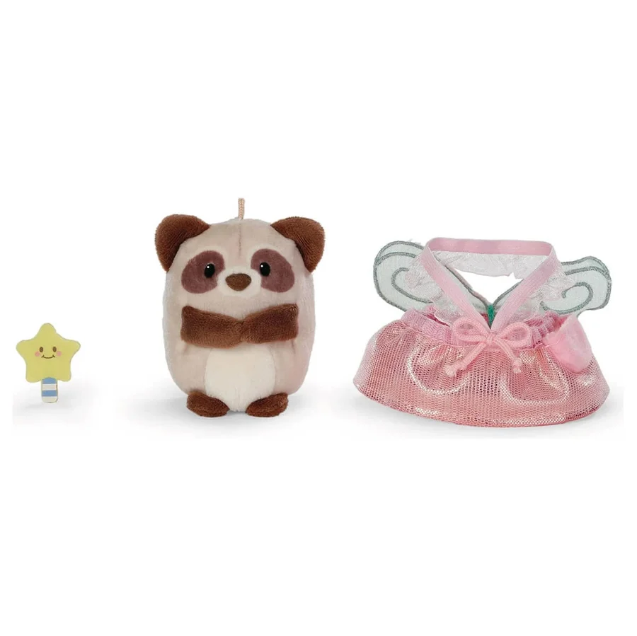 MyMochi Nici Gaveæske, Vaskebjørn Rakuma Med Tryllestav/Fe Tøj - 8 Cm