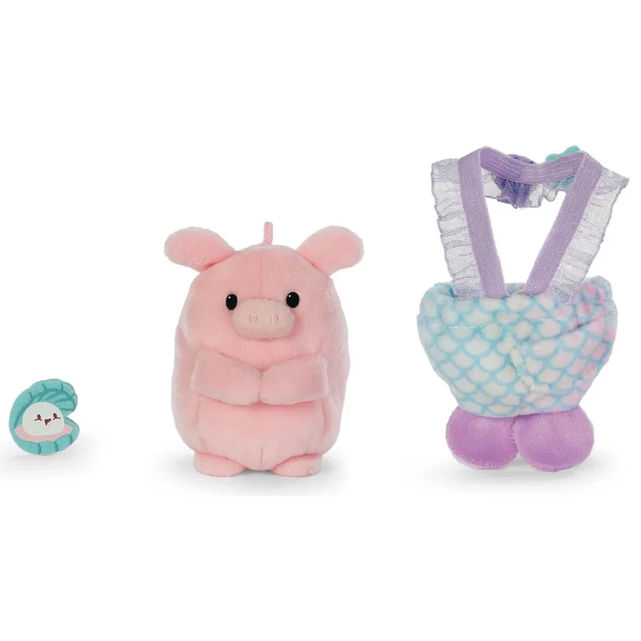 MyMochi Geschenkbox, Schweinchen mit Muschel/Meerjungfrauenkleid – 8 cm