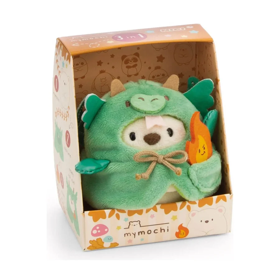 MyMochi Nici Gaveæske, Isbjørn Snono Med Flamme/Drage Tøj - 8 Cm