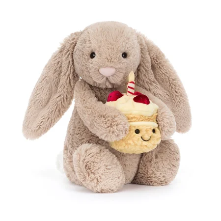 Jellycat Bashful Kanin med lagkage, 31 cm