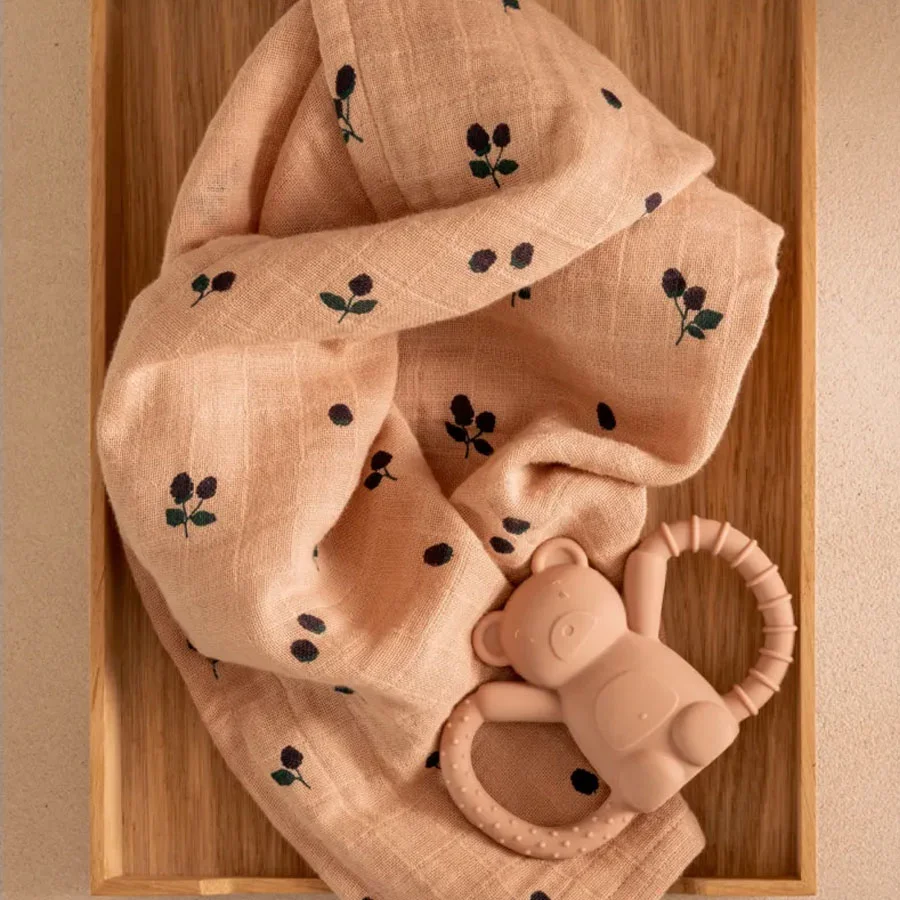 Liewood Lewis Muslin Stofble 2-pak, Mini Berry/Pale Tuscany