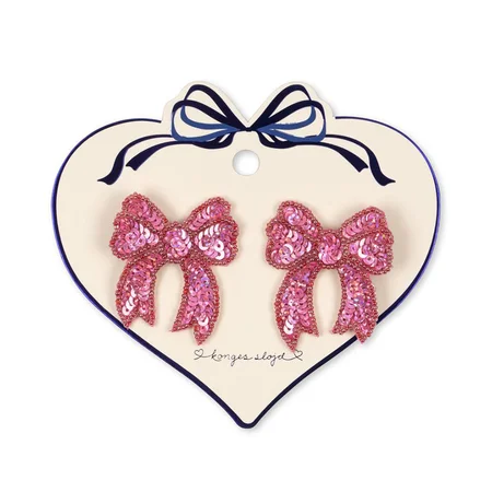 Konges Sløjd 2-pak Paillet Sløjfe Hårclips, Rapture Rose