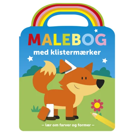 Malebog med håndtag og klistermærker, Ræv