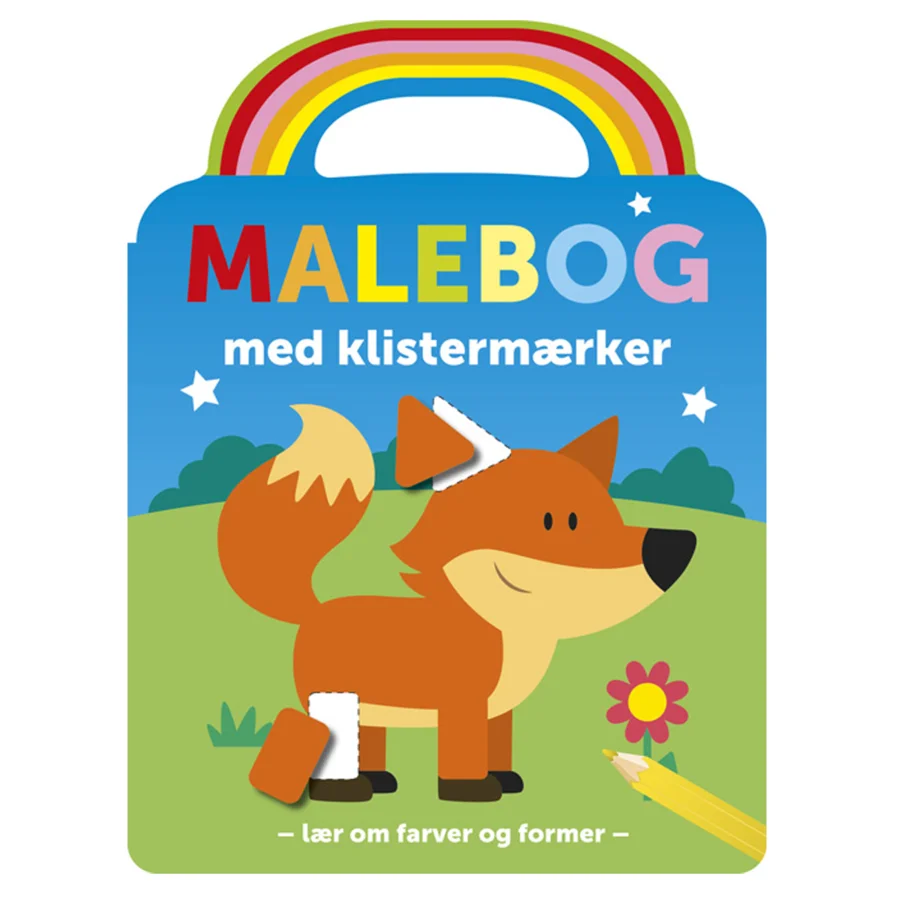 Malebog med håndtag og klistermærker, Ræv