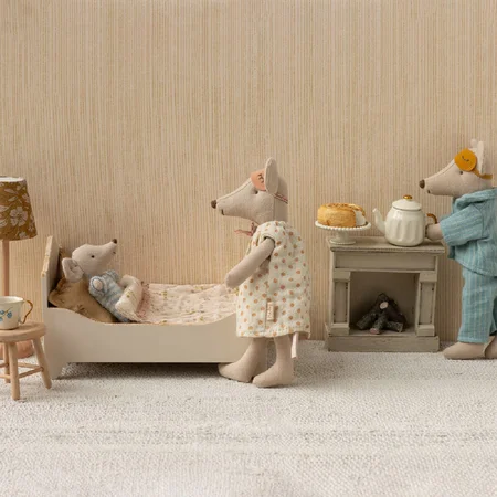 Maileg Bett, Maus - Off White
