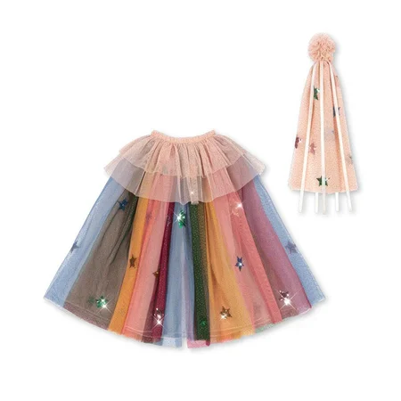 Konges Sløjd Regnbue Kostume m. Glitter, Evening Sand