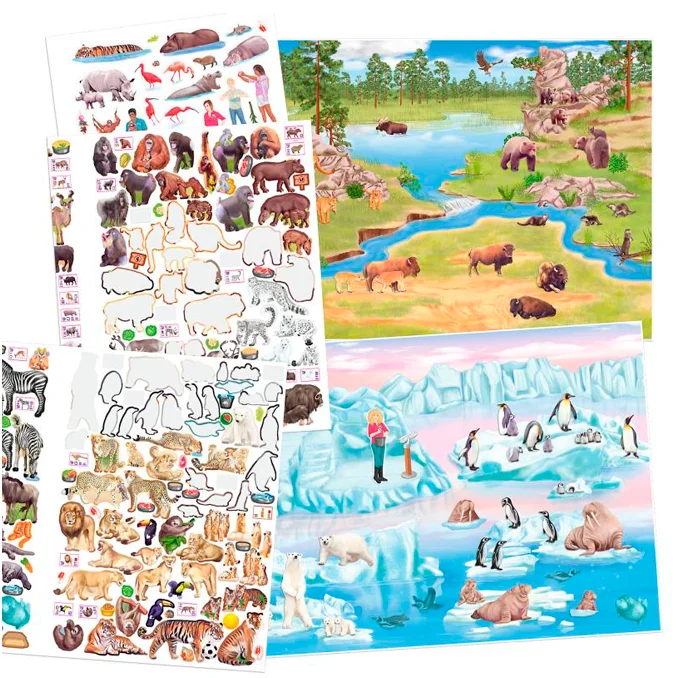 Create your own zoo aktivitetsbog m/stickers