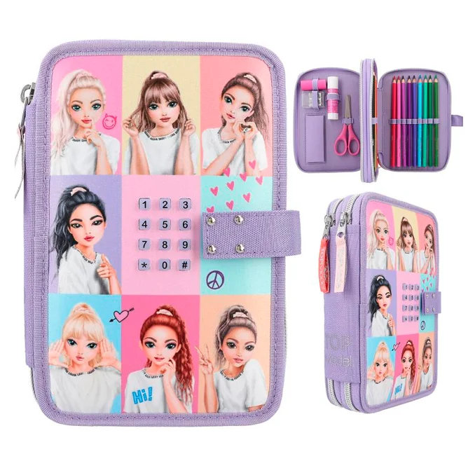 TOPModel Doppel-Federtasche mit Code und Licht, Snap shots