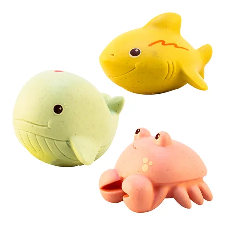 Badedyr af hvedestrå, gul mix, 3 stk