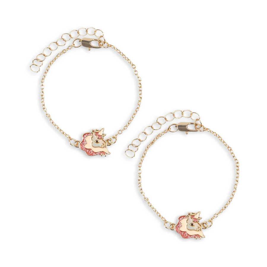 Konges Sløjd 2-pak veninde armbånd, Unicorn gold