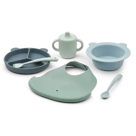 Liewood Stina Geschirr-Geschenkset, Mr bear/dusty mint multi mix