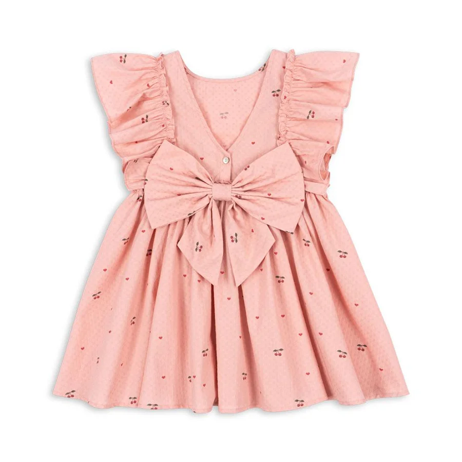 Konges Sløjd Evia Kjole med sløjfe, cherry coeur