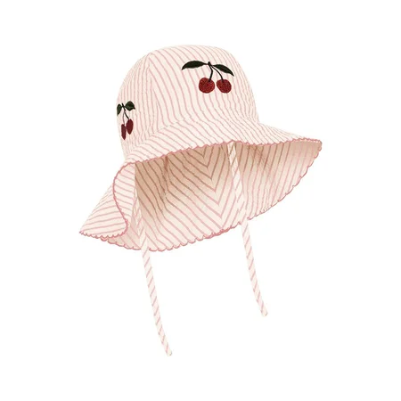 Konges Sløjd Ellie solhat, peony stripe