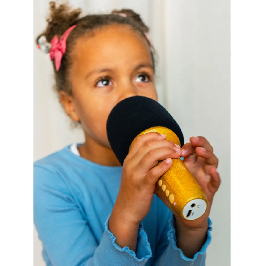Lalarma Glitter Grove Mikrofon, Guld