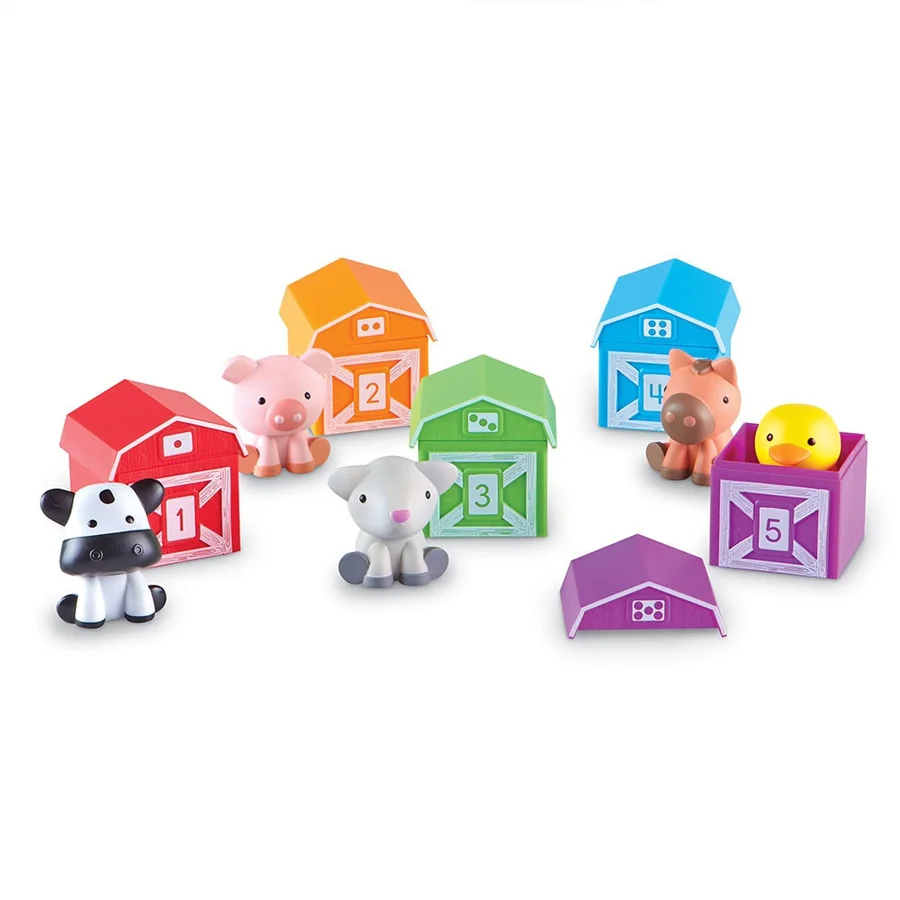 Lær Om Tal og Farver, Aktivitetssæt Med Bondegårdsdyr