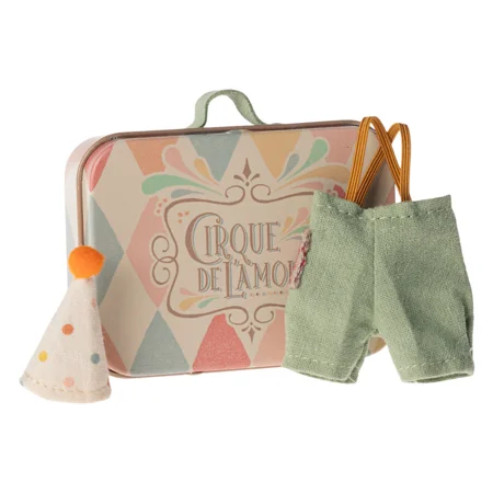 Maileg Klovne-tøj i kuffert, lillebror mus