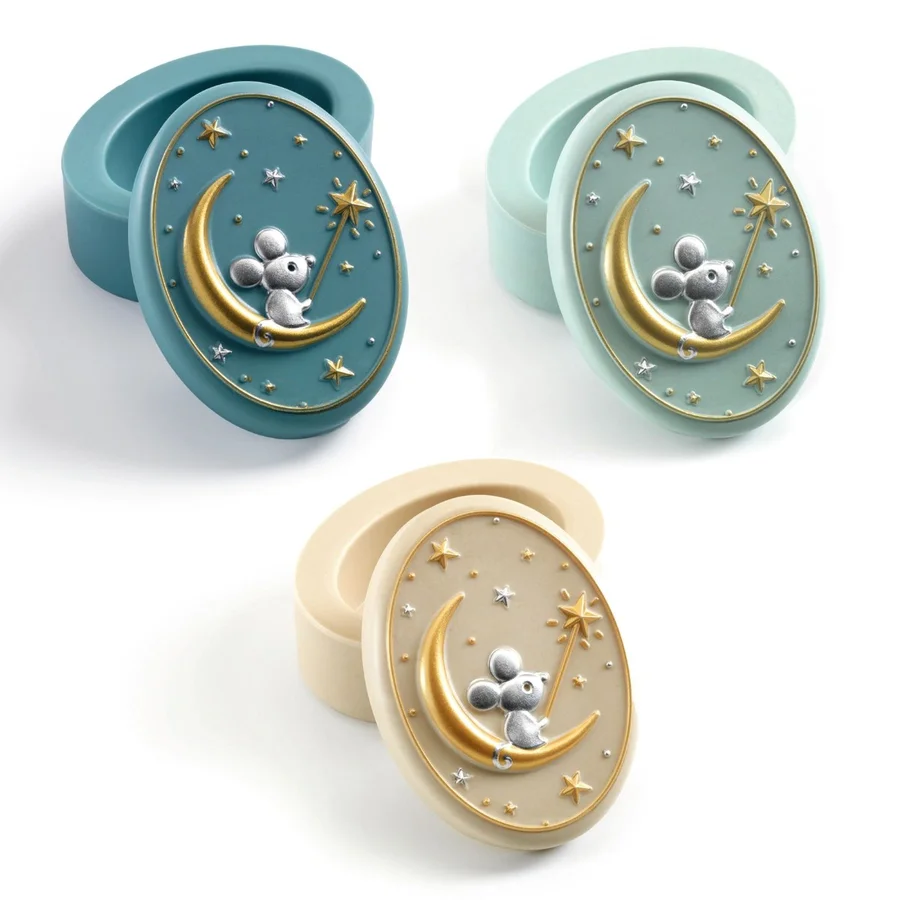 Djeco tandæske med mus pastel, ass