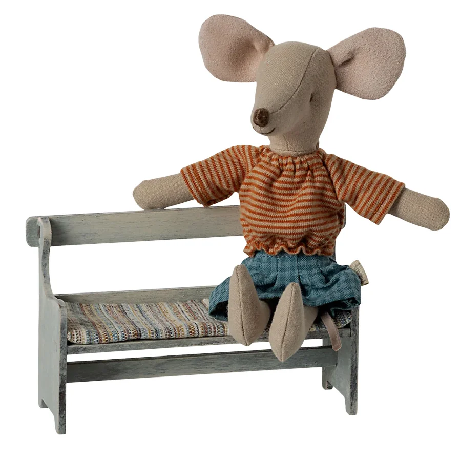 Maileg Bænk til mus, vintage off white