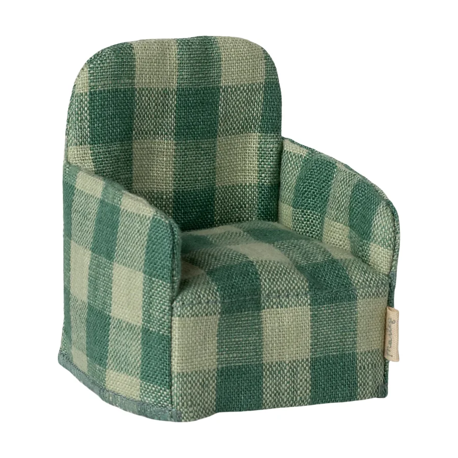 Maileg foldbar stol, grøn tern