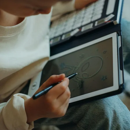 Kidydraw Mini Skitsebog med LCD Skærm, Galaxy