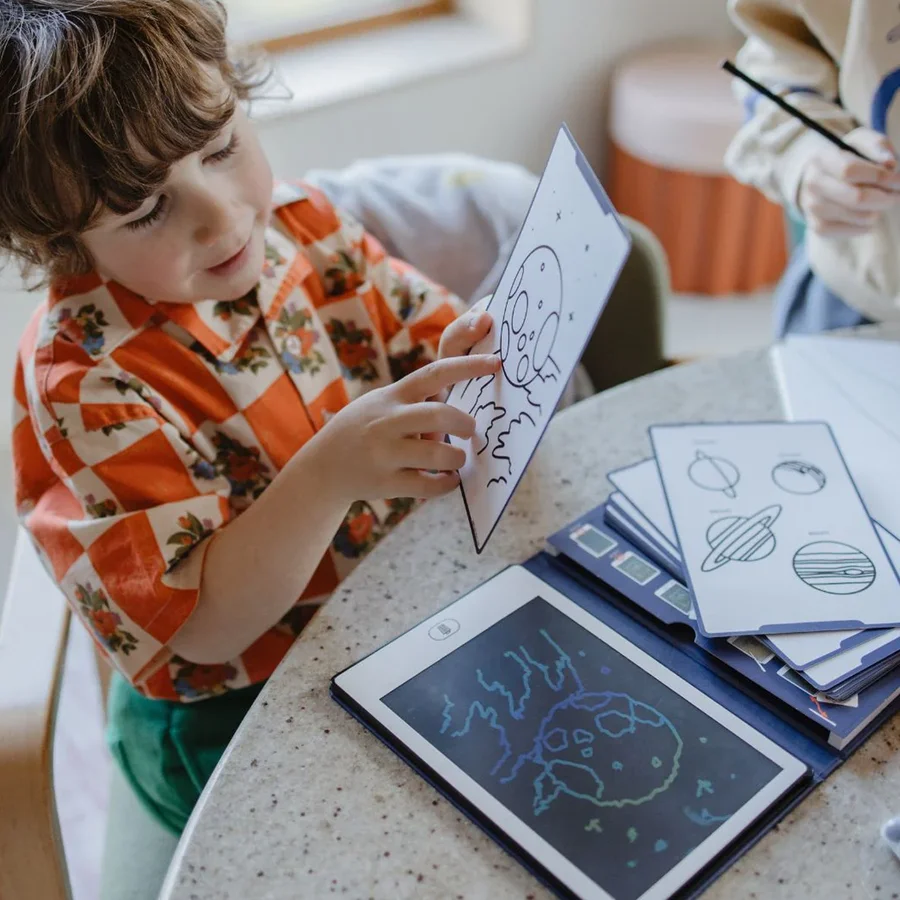 Kidydraw Mini Skitsebog med LCD Skærm, Galaxy