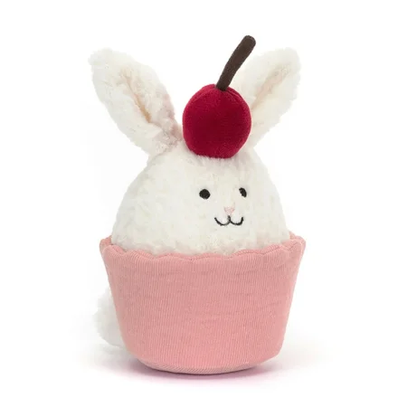 Jellycat Dainty dessert Kanin Cupcake, 14 cm