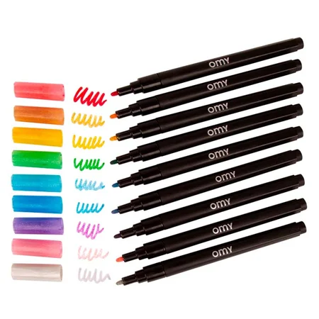 OMY Glitter tusser, 9 stk