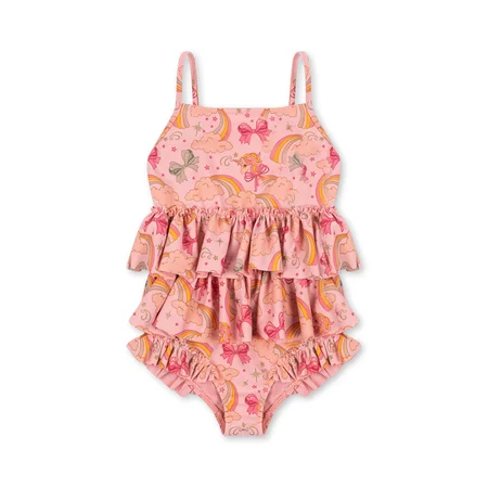 Konges Sløjd Manuca frill badedragt, rainbow bow