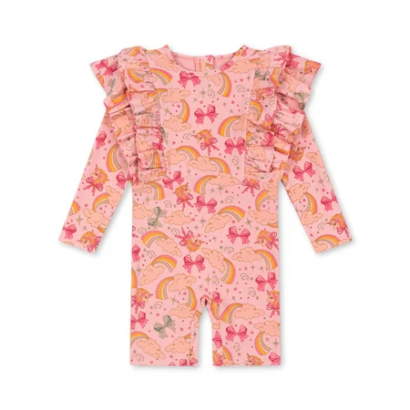 Konges Sløjd Manuca frill onesie, rainbow bow