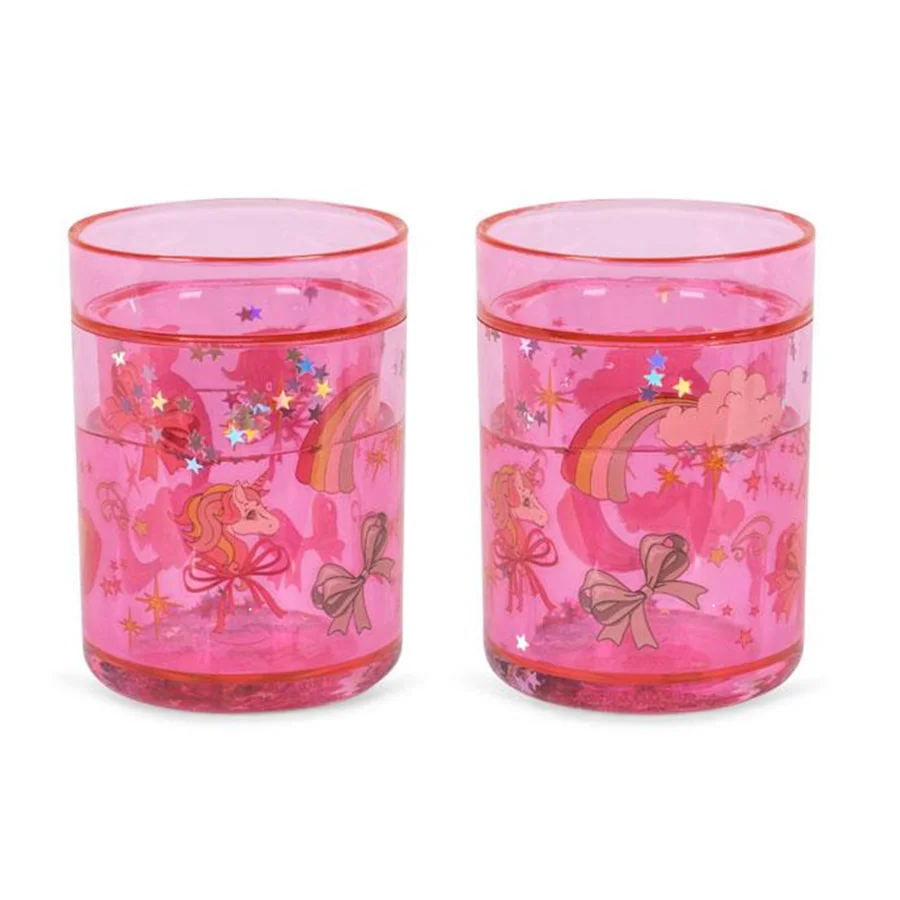 Konges Sløjd 2 pak glitter kopper, rainbow bow