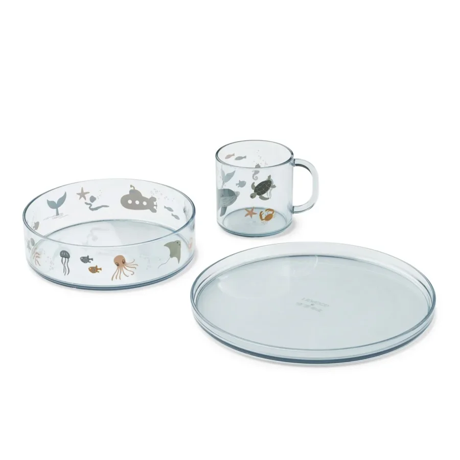 Liewood Siva tritan spisesæt, sea creature