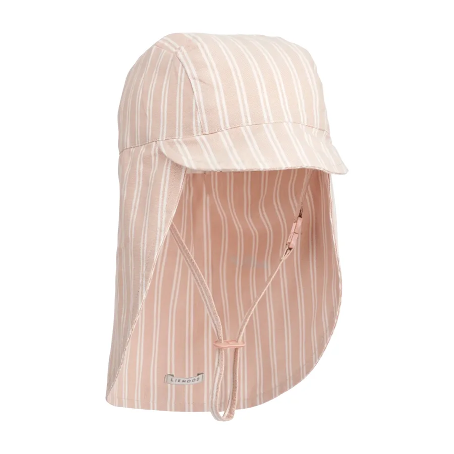Liewood Cecilia solhat stripe, sorbet rose/creme de la creme