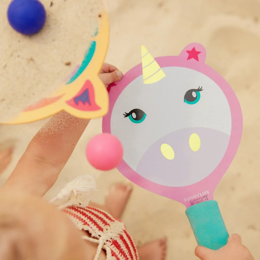 Sunnylife strandtennis sæt, enhjørning