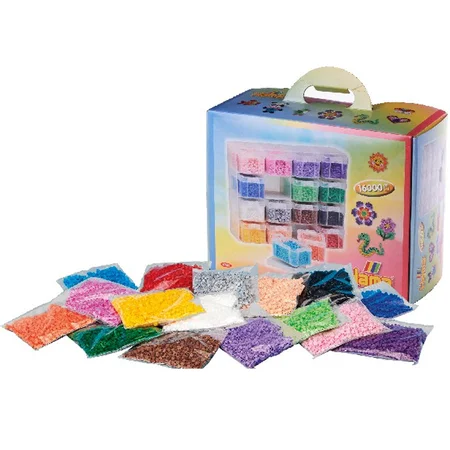 HAMA opbevaringsboks m.16 skuffer, inkl.16000 perler