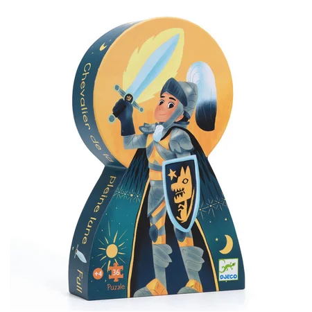 Djeco silhuet puslespil, Ridder - 36 brikker