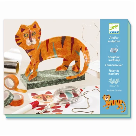 Djeco kreativ æske, kreativ skulptur - Tiger