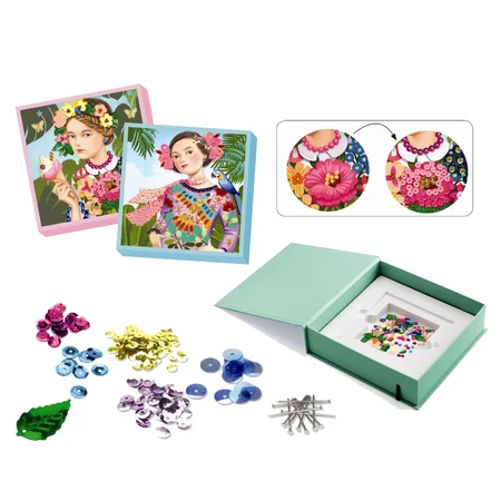 Djeco kreativ æske med pallietter, Merry og Smart