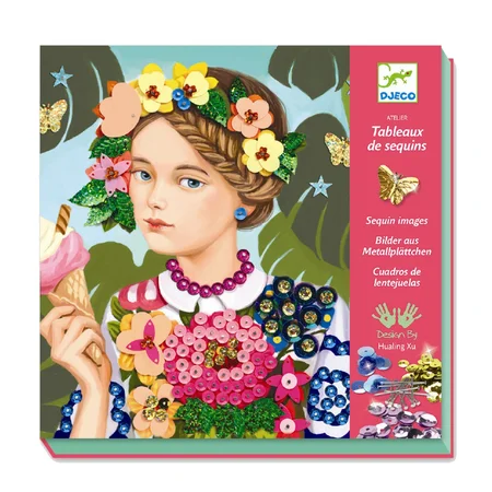 Djeco kreativ æske med pallietter, Merry og Smart