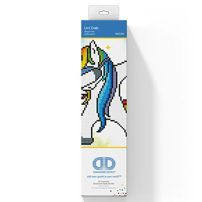 Diamond Dotz stor enhjørning på stof