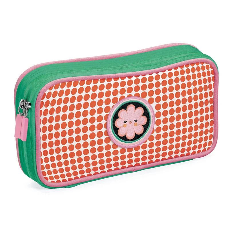 Djeco penalhus 3-delt, blomst