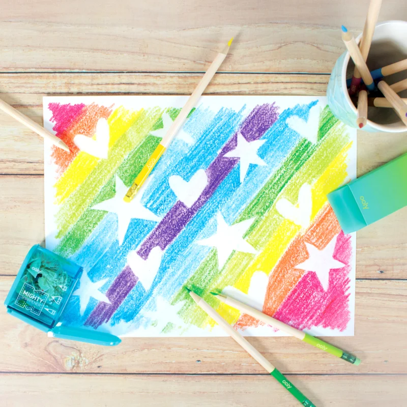 Ooly farveblyanter med viskelæder, 12 stk