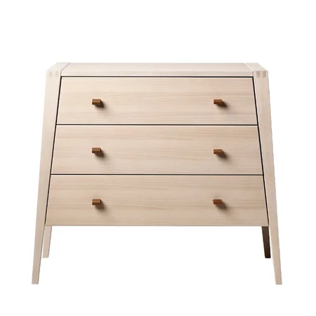 Leander lædergreb til kommode 6 stk, brun