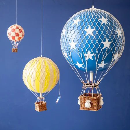 Authentic Models luftballon 8,5 cm - rød tern