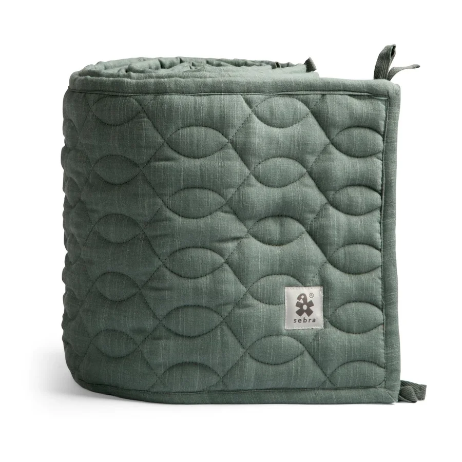 Sebra quiltet sengerand, midnight green