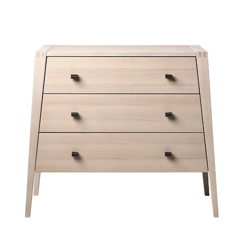 Leander lædergreb til kommode 6 stk, sort