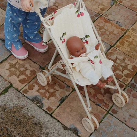 Konges Sløjd Cherie Dukke Med Klapvogn, Ma Grande Cerise Glitter