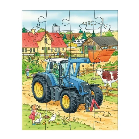 Haba 3 puslespil, traktorer