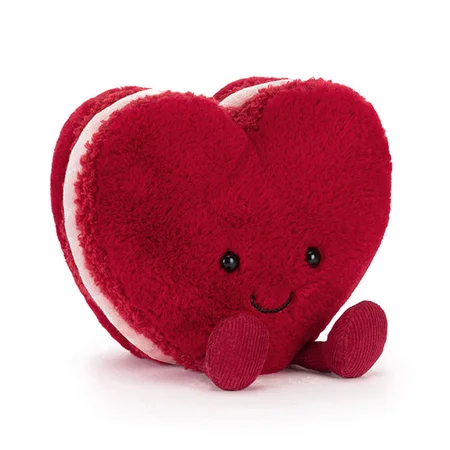 Jellycat Amuseables Arlette Hjerte Macaron, Rød